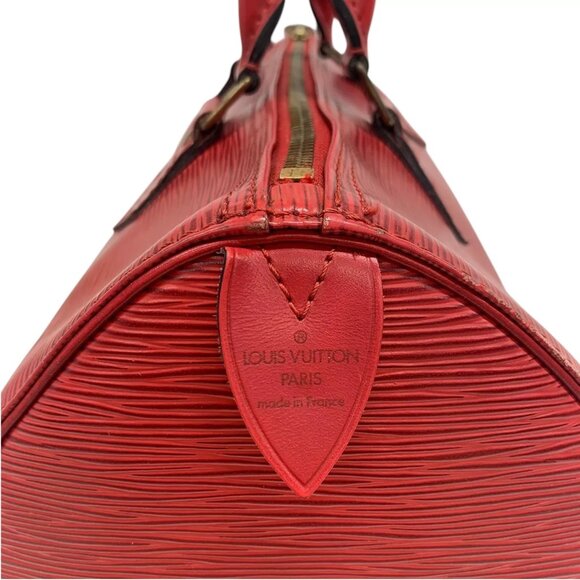 Brown-Bugundy Louis Vuitton Epi Speedy Boston Bag - Picture 8 of 16